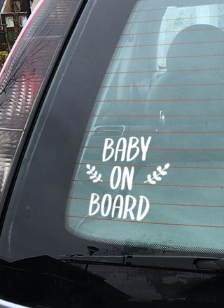 Weggegooid wervelkolom zadel Baby On Board Autosticker | StopSticker.nl