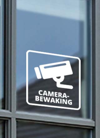 Camerabewaking Raamsticker