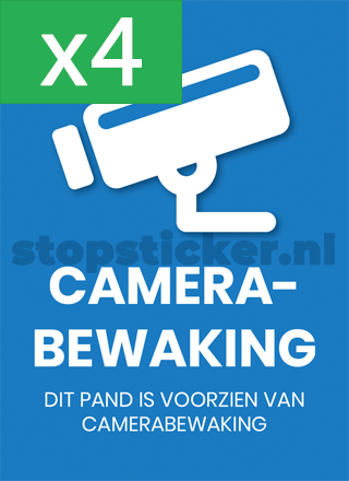 Camerabewaking sticker x4