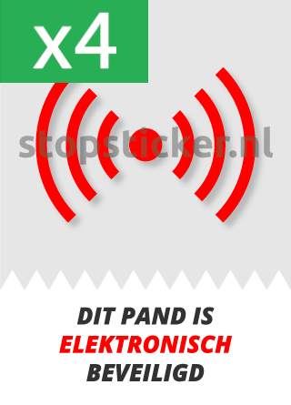 Elektronsiche beveiliging sticker x4