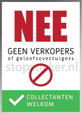 parachute salade opzettelijk Stickers Geen Verkoop Aan De Deur | Geen Collectes Stickers | Nu 1 + 1  Gratis | StopSticker.nl