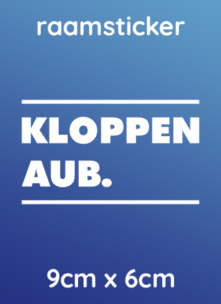Kloppen AUB Raamsticker dikke letters